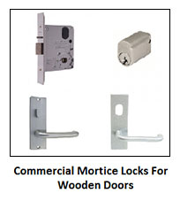 Penrith Locksmiths provides commercial mortice locks for wooden doors.